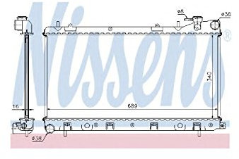 Nissens 67704A Kühler, Motorkühlung