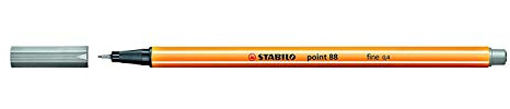 STABILO Point 88 Fineliner 88/94, Hellgrau, 3 Stück