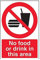 vsafety 53016 au-s No cibo o bevande cartello divieto generale in questo settore, Autoadesivo, ritratto, 200 mm x 300 mm, colore: nero/rosso