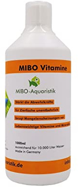 MIBO Vitamine 1.000 ml Flasche ausreichend für 10.000 Li Aquarium Wasser