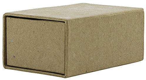 Décopatch BT041C Streichholzschachtel (aus Pappmaché, Herzenform, zum Verzieren und Personalisieren, 6 x 9 x 4cm) 1 Stück kartonbraun