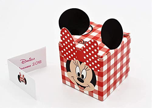 N.20 SCATOLA BOMBONIERA MINNIE COMPLETO DI BIGLIETTINO CON STAMPA PERSONALIZZATA OMAGGIO 68022