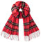 CALVIN & OLIVIA Schal mit Kaschmir-Haptik, weich, für den Winter, weich, Schottenkaro, mehrfarbig, Geschenk für Männer und Frauen, Tartan mit rotem Weihnachtsmotiv, Standard