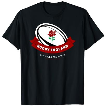 Lustiges England Rugby - Unsere Bälle sind größer T-Shirt