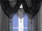 John Aird Voile Swag With Tassel (Dark Grey)