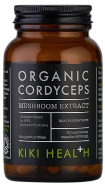 KIKI Health Organic Cordyceps Mushroom Extract | 50% Beta-Glucan Polysaccharides | Supports Energy & Immune Health | Boosts Focus, Performance & Endurance | Vegan Supplement - 60 Vegicaps