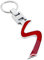 PSL Metal Chrome Red S Keyring Chrome Compatible with Coop S Cars