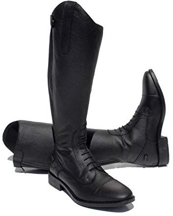 Rhinegold 817es-6(39)-1-BK, ES Luxus Stivale da Equitazione in Pelle Donna, Nero, Size 6 Calf 1