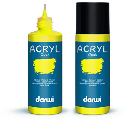 DARWI - DA0220080716C - Un flacon de Peinture Acrylique Opaque - Coloris Jaune citron - 80 ML - DARWI ACRYLIC