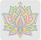 FINGERINSPIRE Mandala Lotus Schablonen Dekoration Vorlage 11,8x11,8 Zoll Kunststoff Große Lotus Zeichnung Malerei Schablonen Quadratische Wiederverwendbare Schablonen zum Malen auf Holz, Boden, Wand