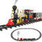 BAKAJI Pista Trenino Giocattolo Bambini Treno Locomotiva con Luce Suoni Realistici e 3 Vagoni Merci Ideale Anche Come Decorazione di Natale per Base Albero