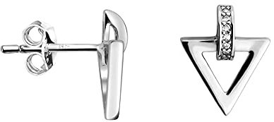 SOFIA MILANI - Damen Ohrringe 925 Silber - mit Zirkonia Steinen - Dreieck Ohrstecker - 21116