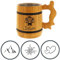 HOFMEISTER® Holz-Bierkrug mit Edelstahleinsatz - 500 ml - personalisierbar mit Name & Motiv - tolle Geschenkidee
