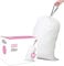 Code M (200 Count) 12 Gallon Heavy Duty 1.2 Mil THICK Plastic Trash Bags with Reinforced Drawstring Compatible with simplehuman Code M White Garbage Liners 45 Liter Leak-Proof & Tear Resistant