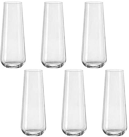06 Sandra - Vasos brillantes de cristal sin tallo de 250 ml Bohemia
