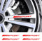 MOMOTOU 4pcs Auto-Felgen-Aufkleber Reflektierende Auto-Abziehbilder Sport-Abziehbilder Karosserie-Aufkleber Auto-Türfelgen Radnabe Racing Aufkleber (glänzend rot)