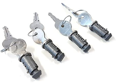 Volkswagen 6Q0071734 Schloss-Satz Schlösser Schlüssel Grundträger Dachgepäckträger, 4 Stück