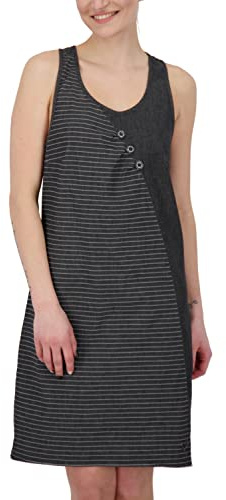 Alife and Kickin Damen CameronAK DNM B Top Dress Kleid Damenkleid Jeanskleid Freizeitkleid Sommerkleid XS-XXL, Black Denim