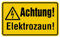 Aufkleber Warnung „Achtung! Elektrozaun!“ Hinweis Schild Folie selbstklebend, signalgelb | Größen wählbar Made in Germany, Größe: 6x10cm