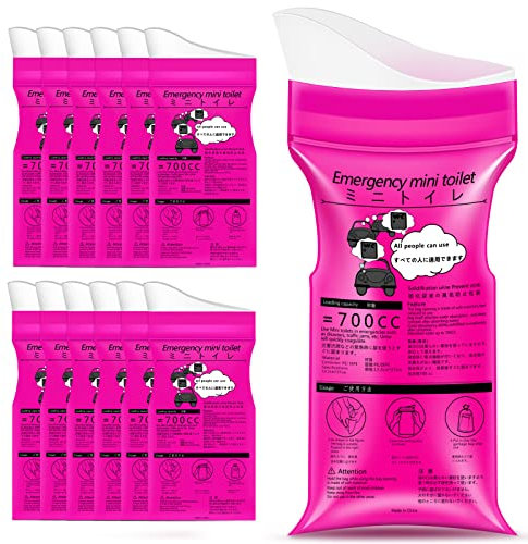 Einweg-Urinbeutel, 12 Stück, Camping-Urinbeutel, Einweg-Urinbeutel, Reise-Urinbeutel, Toilette, Stau, Notfall, tragbare Toilette für Männer, Frauen, Kinder, Patienten