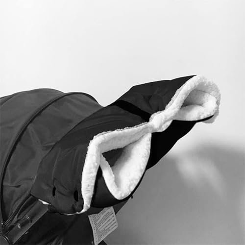 Kinderwagen Handwärmer Oxford Kinderwagen Handmuffs mit Fleece Futter Universal Kinderwagenmuffs mit Handytasche Winddichte Stroller Muffs Fingerwärmer Weiche Warme Handschuhe für Kinderwagen Buggy