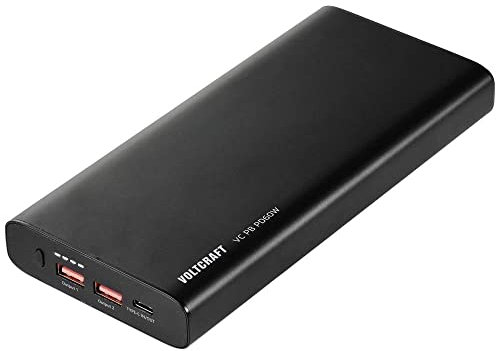 VOLTCRAFT VC PB PD60W Powerbank 26800 mAh Quick Charge 3.0, USB PD 3.0 Li-Ion Schwarz
