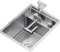Fregadero Invisible De Barra De Acero Inoxidable Fregadero De Una Cubeta Oculto En La Cocina Lavabo Mini Plato Fregadero Pequeño con Tapa, Grifo Abatible (Color : Silver, S : 35 * 45 * 23cm)