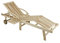 Gravidus Sonnenliege Java aus hochwertigem Teakholz ergonomisch klappbar Teak Liege Sommer Garten mit Ablageboard und Rollen Garten oder am Pool