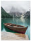 Poster Boot See Landschaft Berge 50x70 cm Hochformat - OHNE RAHMEN XXL Wandposter Kunstdruck Fotoposter Wandbild Wandbilder Wand Bild auf Poster Wohnzimmer Schlafzimmer Küche