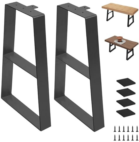 Rioychan 55,9 cm hohe Metall-Tischbeine, trapezförmige Couchtischbeine, industrielle Metall-Schreibtischbeine, Set mit 2 Stück, Mitte des Jahrhunderts, Heimwerker-Projekte, Möbelbeine