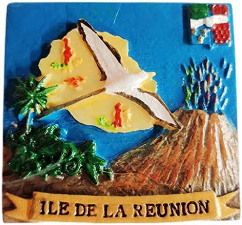 Reunion Island France La Reunion Kühlschrankmagnet Kühlschrankmagnet Dekoration Magnet Aufkleber Souvenir Harz Basteln