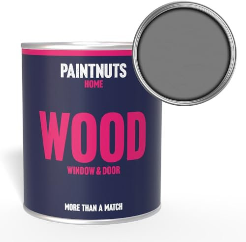 PaintNuts Wood Window & Door Paint - RAL-7037 - DUSTY GREY Matt 250ml Tin