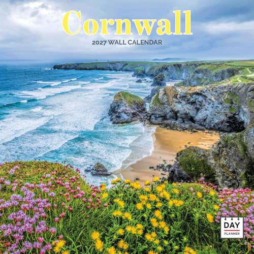 Cornwall Kalender 2024 | Quadratischer Wandkalender | 16 Monate | Dayplanner Publishing