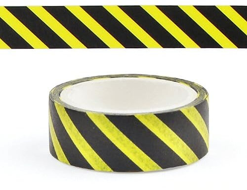 Fopytu Mini Black & Yellow Hazard Warning Sicherheitsstreifenklebeband, Sicherheitswarnung Klebeband DIY -verkehrszeichenaufkleber Für Kinderwände, Böden, Rohre Und Ausrüstung