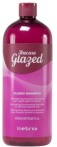 Inebrya Shecare Glazed Shampoo Illuminante Per Capelli Spenti e Opachi, 1000 ml