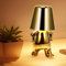 DEECOZY Lampada da Comodino, Lampada da Comodino Touch Dimmerabile LED Thinker Lampada da Tavolo Statua Dorata, Lampada da Tavolo Livello di Luminosità 3 Dimmerabile, Lampada da Tavolo USB Wireless