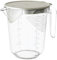Transparent Measuring Jug, 1 Litre Measuring Jug with Lid, Multi Measurements Scale Jug, Microwave-Safe Kitchen Jug with Filter, Measuring Scales for Kitchen Baking Preparation, Water, Gravy