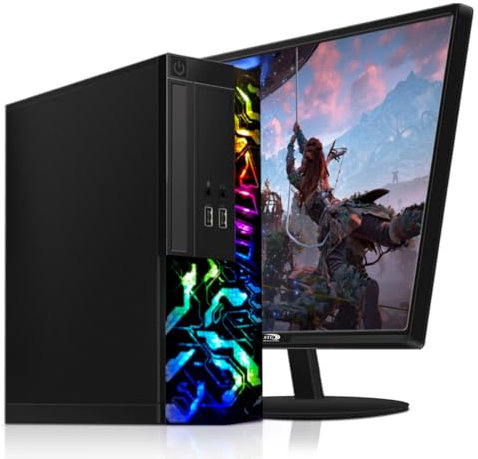 Dell Desktop RGB Gaming PC, Radeon RX 550 4GB GDDR5,Intel Quad Core I7 fino a 3.9GHz, RAM 16GB, SSD 512GB, WiFi 600M, Bluetooth 5.0, Nuovo 24 1080 FHD LED, W10P64 (rinnovato)