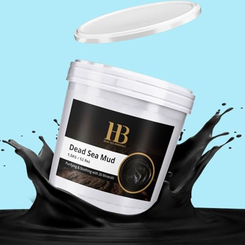 HB Dead Sea Minerals Körperpeeling - Body Scrub 1500g Totes Meer Mineralschlamm Zur Peeling Körper Mit Meersalz - Peeling Spa Mud Mit Mineralien Und Arganöl, Skincare Beauty Körperpflege, Fußpeeling