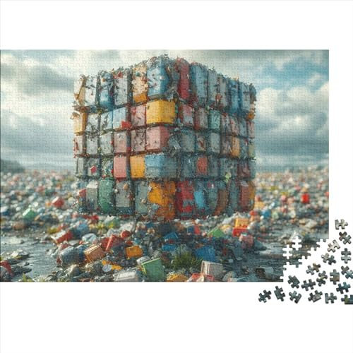lihuogongsio Würfel Puzzle Für Erwachsene 1000 Puzzle Rubiks Würfel Erwachsene Anspruchsvoll Puzzle Puzzlegröße Puzzle Unmögliches Puzzle Spielzeug Geschenk Premium Quality 1000pcs (75x50cm)