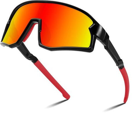 FEISEDY Jugendliche Kinder Sportbrille Polarisierte 6-15 Jahre B0183 | Fahrradbrille, Sport Sonnenbrille Vespiegelt, UV400 Schutz für Jungen Mädchen