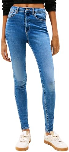Tommy Jeans Vaqueros Mujer Sylvia Skinny Cintura Alta, Azul (Denim Medium), 32W/28L