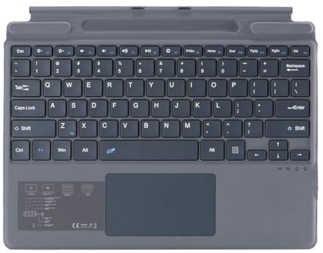 Funda tipo Surface Pro 9, teclado Bluetooth ultrafino compatible con teclado Surface Pro 9 (diseño QWERTY US) (sin retroiluminación)