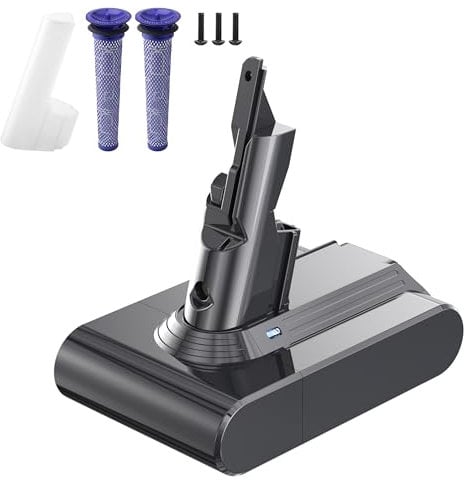 STANEW 21.6 V, 4600mAh Li-ion Akku Ersatzakku für Dyson V7 SV11 Staubsauger, Ersatzakku für Dyson Akku V7,Motorhead Pro, Animal, Trigger, Fluffy, Mattress, Absolute mit mit 2 Filtern