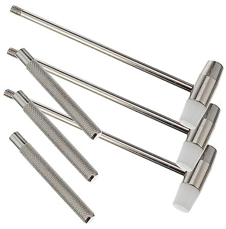 Toyvian 3pcs Mini Hammer Toys Watch Miniature Kit Hammer Beat Repairing Mini Tool Jewelry Hammer DIY Kits Pounding Toy Playset Installation Hammer Toy for Silver Alloy Steel