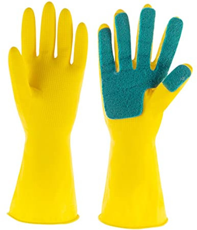 HOMOCONO Guantes De Látex Para Lavavajillas De Limpieza Estropajo De Esponja Absorbente