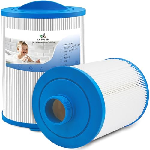 LVJUSEN PAS50SV Filtre pour jacuzzi avec spas artésiens 50 | Compatible avec 06-0052-12, 06-0055-12, Unicel 6CH-502, TidalFit EP-12, EP-14, OEM FC-0311, FC-0313, M60506-Lot de 2