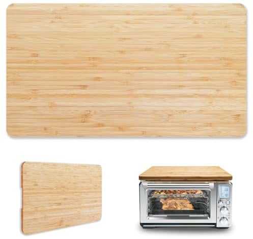 GWBSXM Bamboo Cutting Board for Breville BOV900BSS Smart Oven Air Fryer Pro, Countertop Convection Oven Accessories With Silicone Feet, Heat Resistance, Added Storage