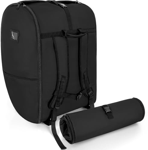 WELIDAY Gepolsterte Autositz-Reisetasche, kompatibel mit Doona, Kinderautositz-Reisetasche, faltbarer Autositz, Kinderwagen, Torkariertasche für Flugzeug (schwarz)