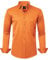J.VER Mens Long Sleeve Shirts Non Iron Stretch Dress Casual Business Formal Button Down Shirt Burnt Orange M